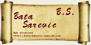 Bata Sarević vizit kartica